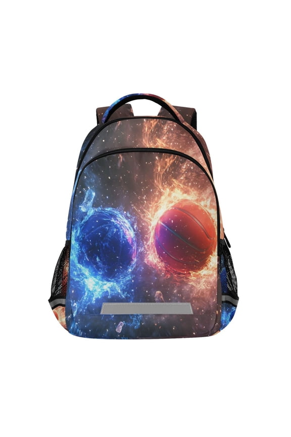 Basketballs Explosion Backpack Elementary School Bag Bookbag Travel Rucksack