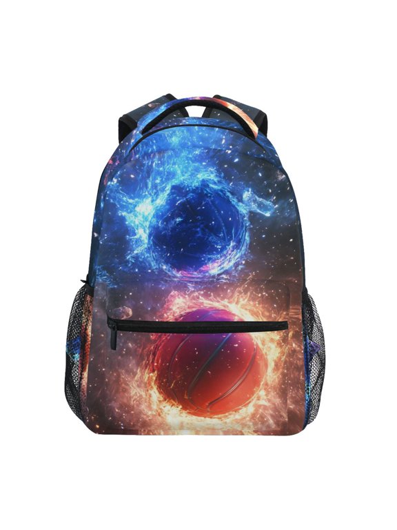 Basketballs Explosion Pattern Kids School Backpack Elementary Student Bookbag Laptop Bags Travel Daypack for Girls Boys
