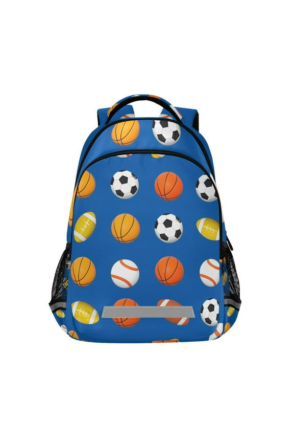 Basketballs Rugby Football Backpack Elementary School Bag Bookbag Travel Rucksack