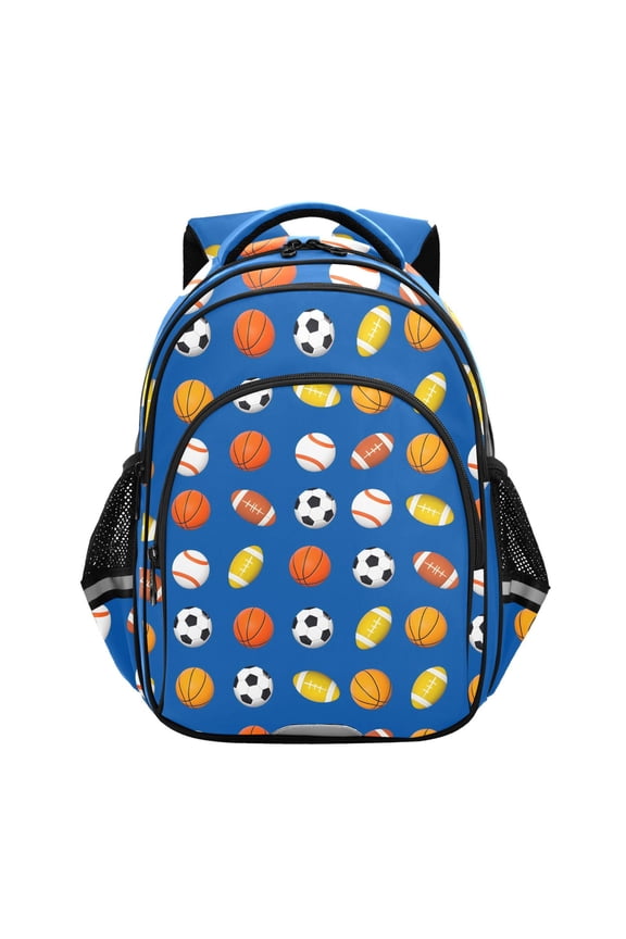 Basketballs Rugby Football School Backpack Elementary Bag Bookbag Travel Rucksack