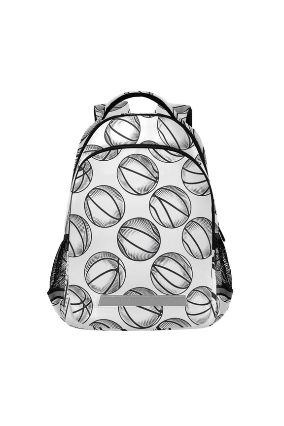 Basketballs-z1 Backpack Elementary School Bag Bookbag Travel Rucksack