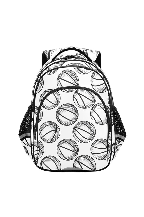 Basketballs-z1 School Backpack Elementary Bag Bookbag Travel Rucksack