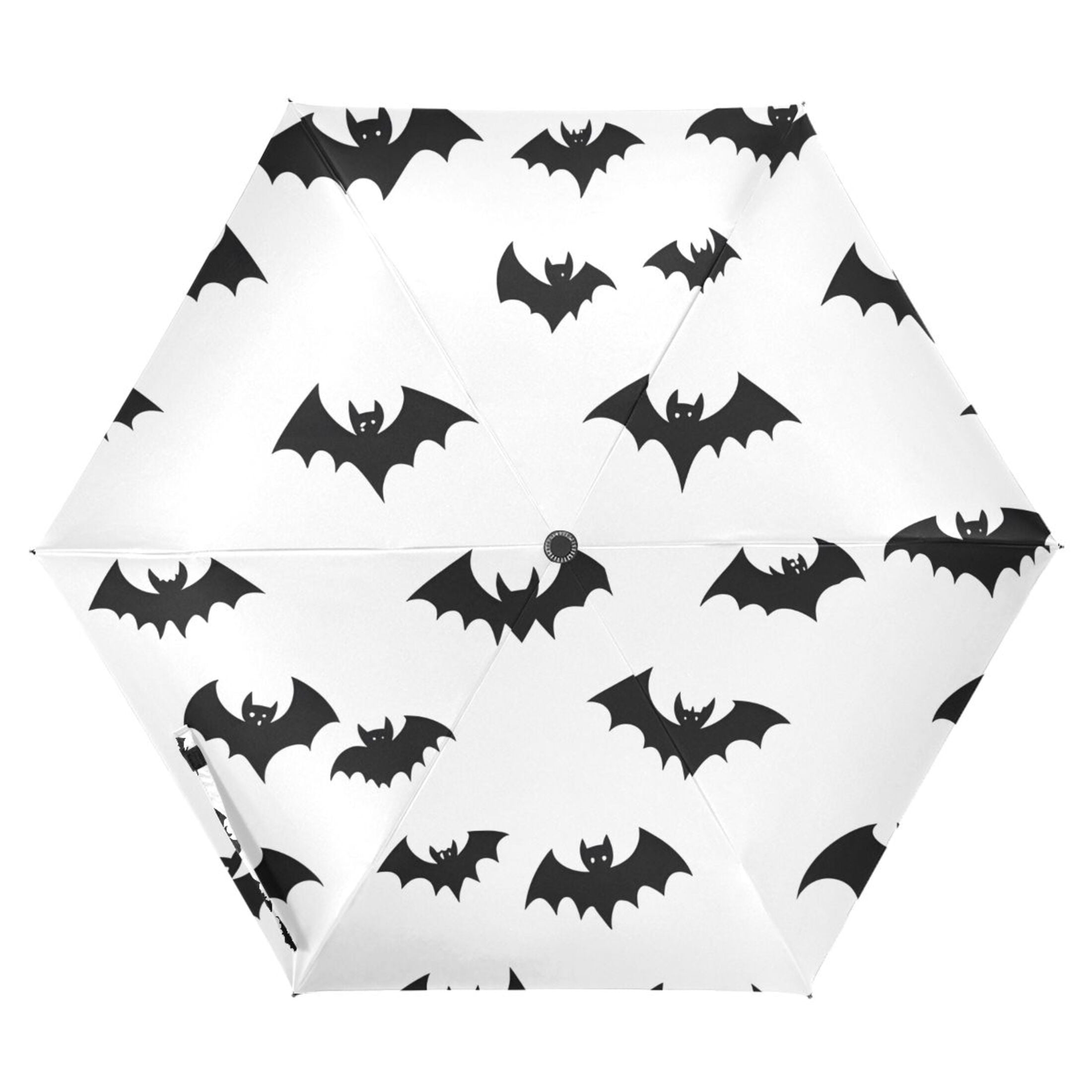 ALAZA Bat Silhouettes UPF 50+ Compact Folding Umbrella for Rain Travel Umbrella Packable