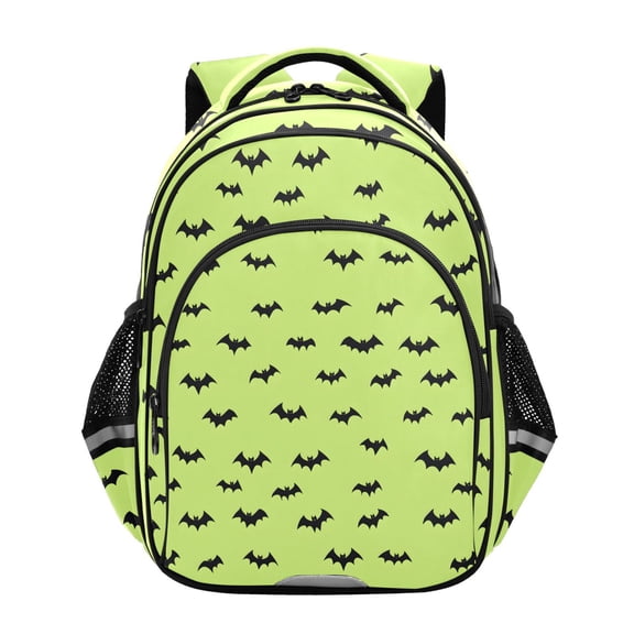 ALAZA Bat on Green School Backpack Elementary Bag Bookbag Travel Rucksack