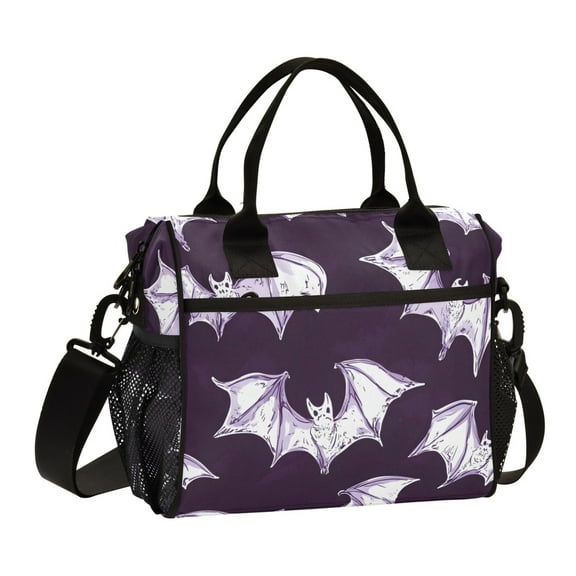 ALAZA Bats Insulated Lunch Bag Reusable Tote Box Adjustable Shoulder Strap for Work Picnic