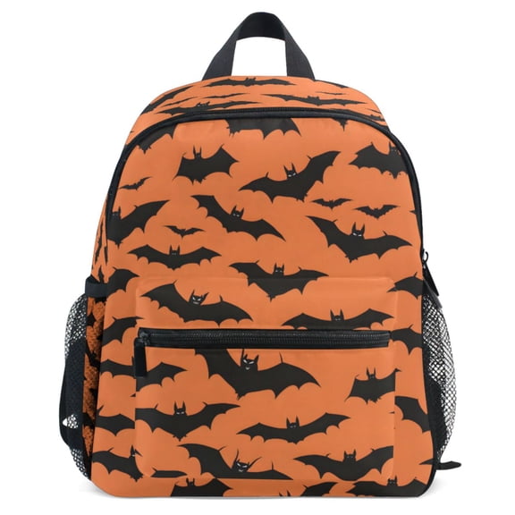 ALAZA Bats Orange Pattern School Backpack Student Bookbag Mini Bag