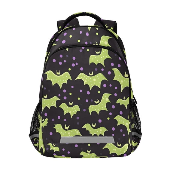 ALAZA Bats Polka Dots Backpack Elementary School Bag Bookbag Travel Rucksack