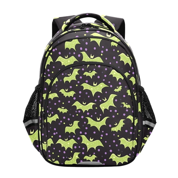 ALAZA Bats Polka Dots School Backpack Elementary Bag Bookbag Travel Rucksack