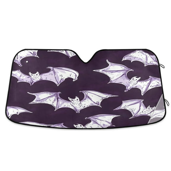 ALAZA Bats Windshield Sun Shade Car Foldable Sun Visor Block UV Rays Protector 53"x23.5"