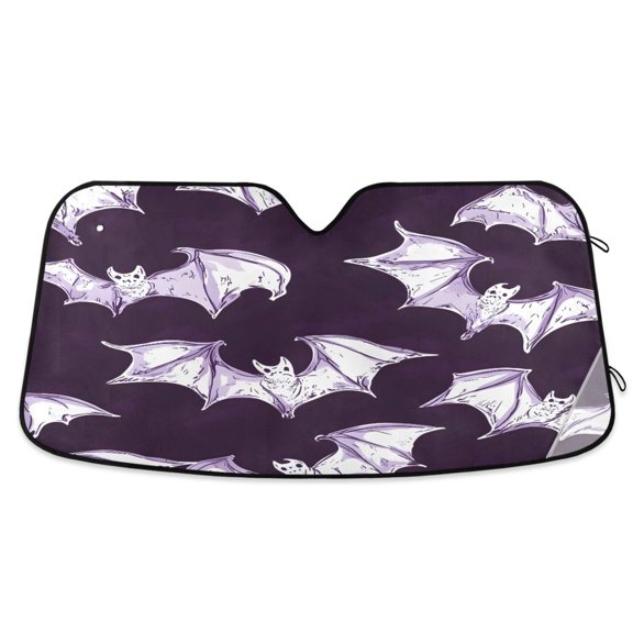 ALAZA Bats Windshield Sun Shade Car Foldable Sun Visor Block UV Rays Protector 57"x31.5"
