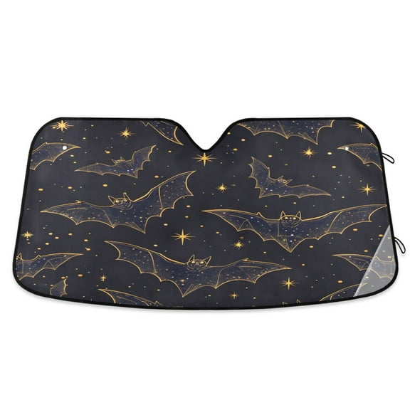 ALAZA Bats Windshield Sun Shade Car Foldable Visor Block UV Rays Protector 53"x23.5"