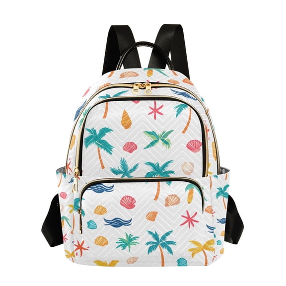 ALAZA Beach Palm Trees Womens Travel Laptop Backpack Large Daypack Ladies Shoulder Bags S