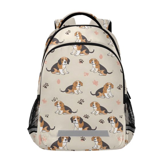 ALAZA Beagle Dog Backpack Elementary School Bag Bookbag Travel Rucksack