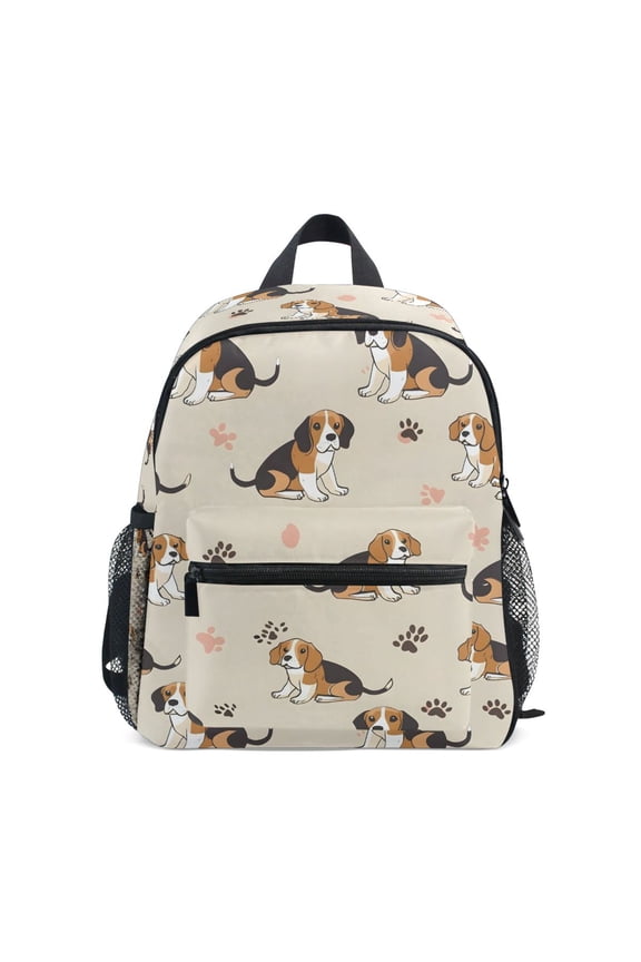 Beagle Dog School Backpack Small Bookbag Mini Bags