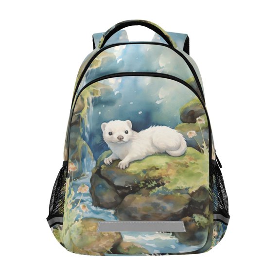 ALAZA Bear on Stones Backpack Elementary School Bag Bookbag Travel Rucksack
