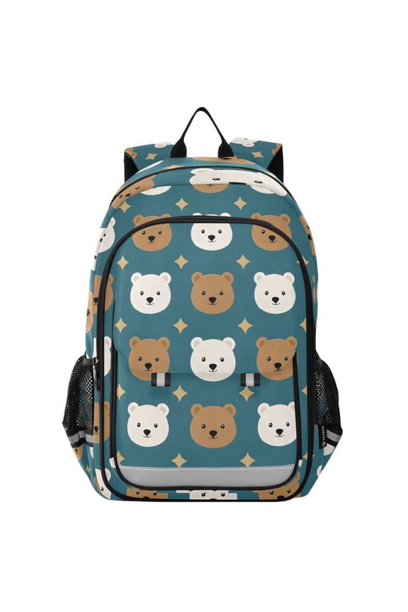 Bears Stars Laptop Backpack Purse Travel Bag Casual School Bookbag Rucksack for Women Men