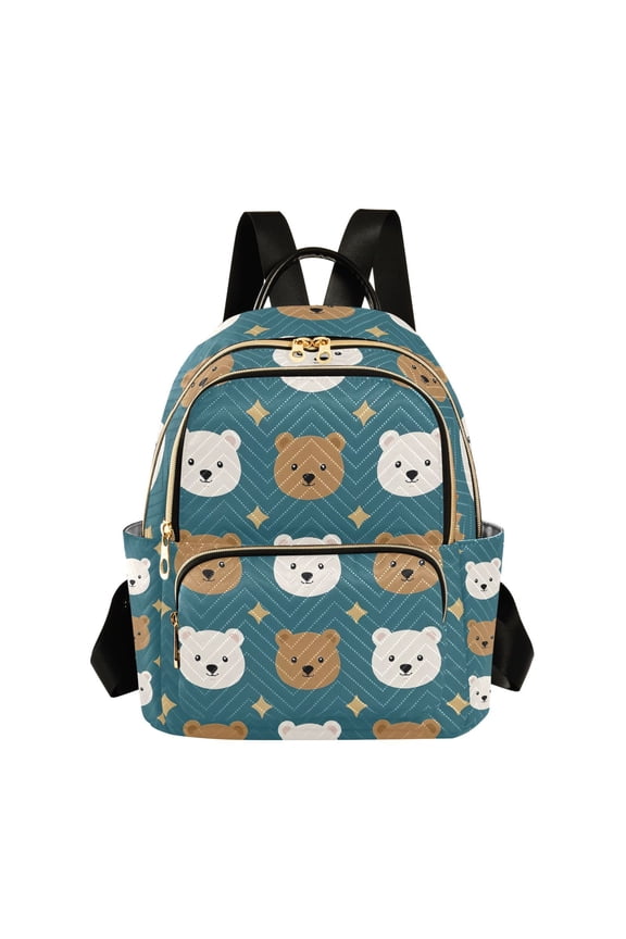 Bears Stars Womens Travel Laptop Backpack Large Daypack Ladies Shoulder Bags S