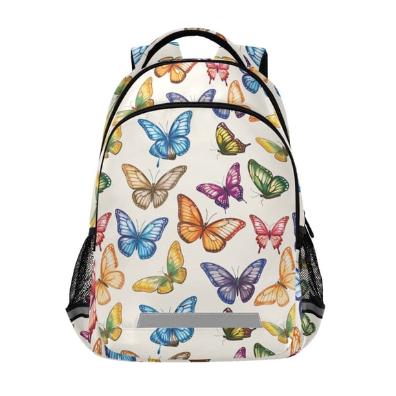 ALAZA Beautiful Butterfly Backpack Elementary School Bag Bookbag Travel Rucksack