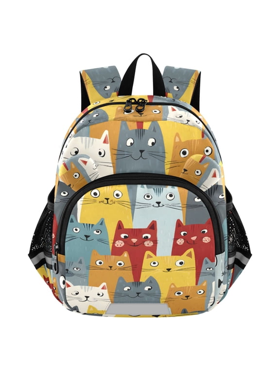 Beautiful Doodle Cats Mini Backpack School Bookbag Age 3-7 Small