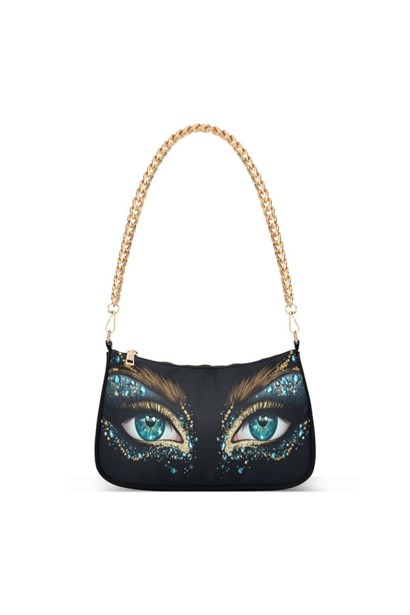 Beautiful Eyes Women's Chain Shoulder Bag Hobo Handbag Tote Crossbody Purse