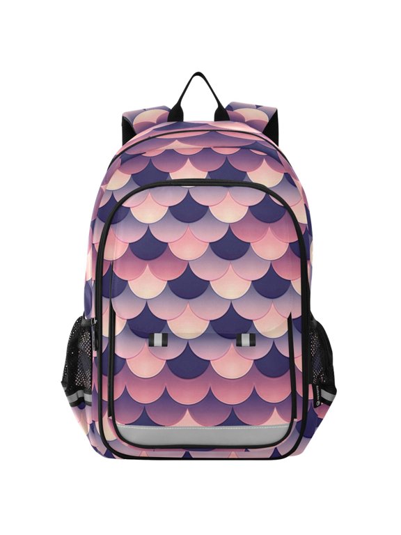 Beautiful Fish Scales Laptop Backpack Purse Travel Bag Casual School Bookbag Rucksack for Women Men