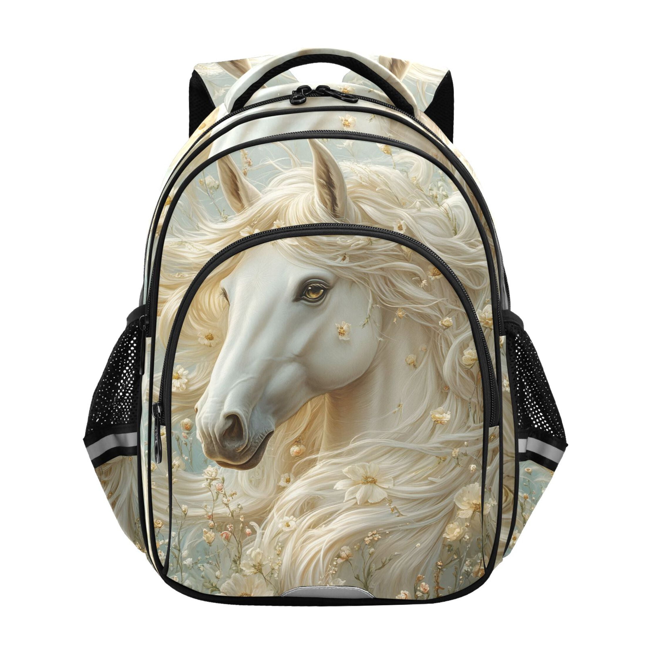 ALAZA Beautiful Horse School Backpack Elementary Bag Bookbag