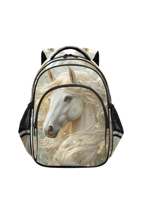 Beautiful Horse School Backpack Elementary Bag Bookbag Travel Rucksack