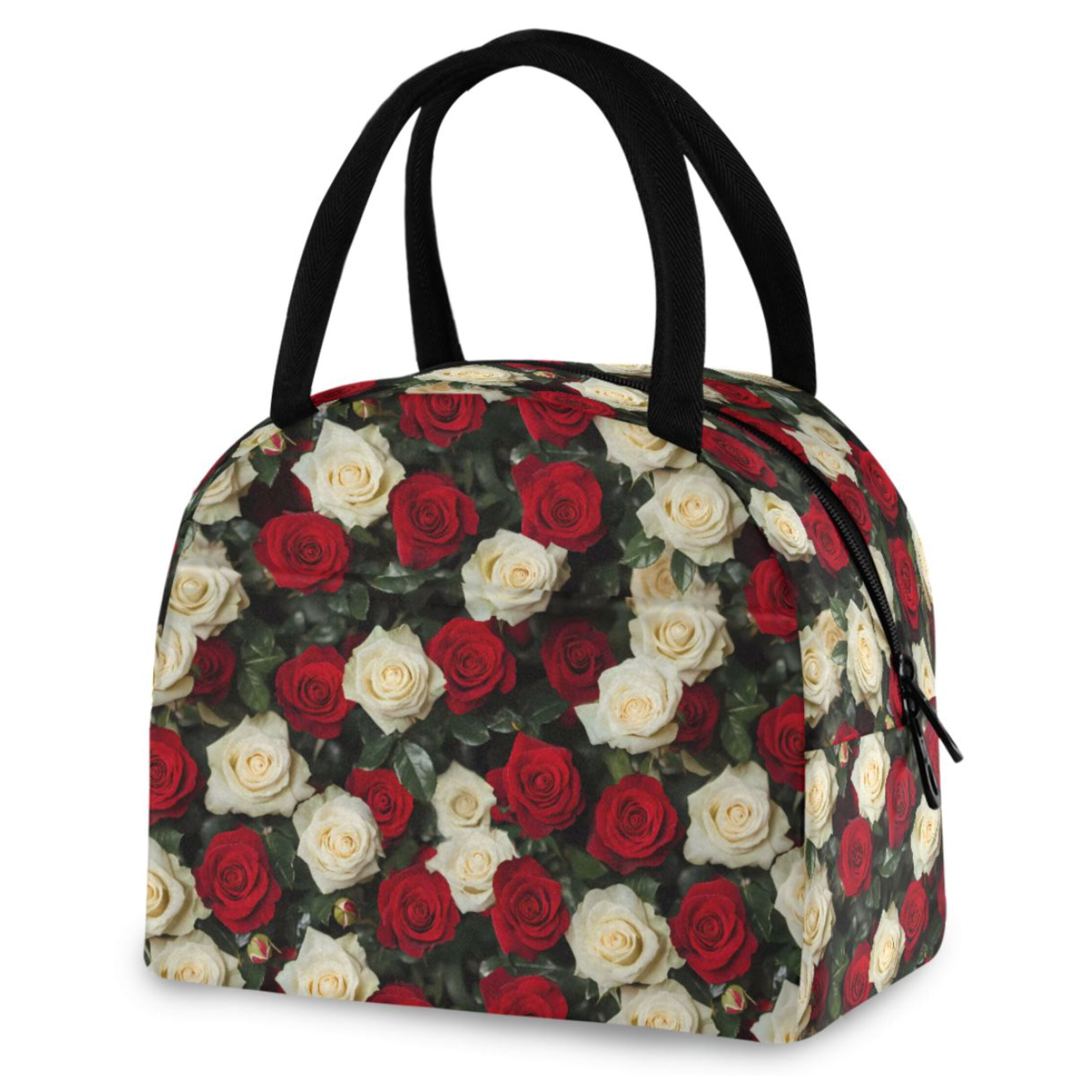 ALAZA Beautiful Roses Flowers-i2 Insulated Lunch Box Reusable Cooler ...