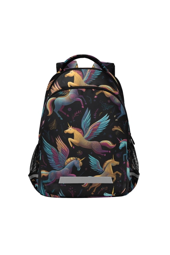 Beautiful Unicorns Magic Backpack Elementary School Bag Bookbag Travel Rucksack