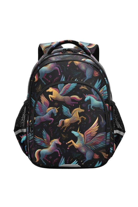 Beautiful Unicorns Magic School Backpack Elementary Bag Student Bookbag Travel Rucksack
