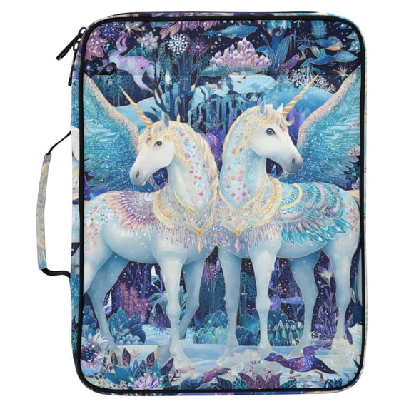 ALAZA Beautiful Unicorns Pattern Expanding Accordion File Folder 3 Ring ...