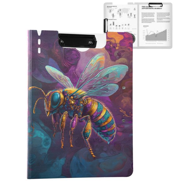 ALAZA Bee on Marble A4 Foldable Clipboard 360 Degree Folder Binder