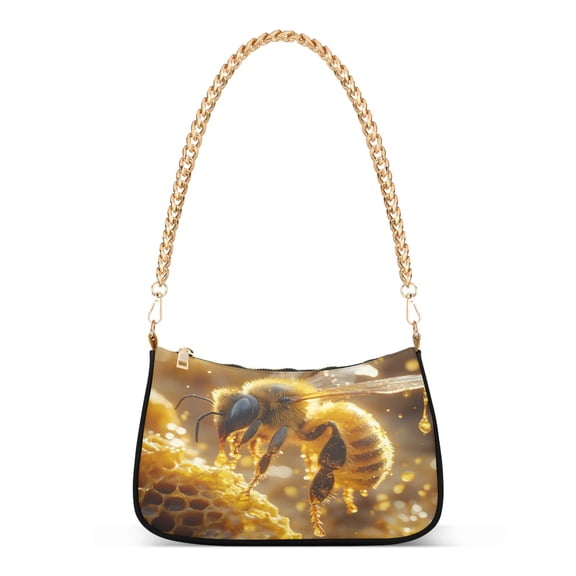 ALAZA Bees Honey Women's Chain Shoulder Bag Hobo Handbag Tote Crossbody Purse