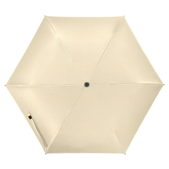 ALAZA Beige UPF 50+ Compact Folding Umbrella for Rain Travel Umbrella Packable