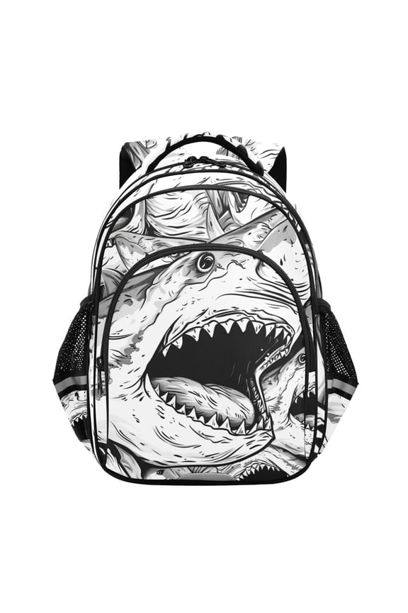 Big Shark School Backpack Elementary Bag Bookbag Travel Rucksack