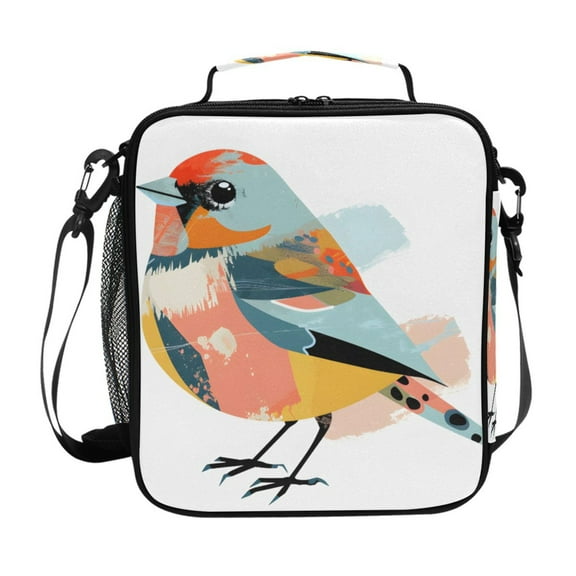 ALAZA Bird Paint Lunch Box Insulated Lunch Bag Reusable Thermal Cooler Tote School Picnic