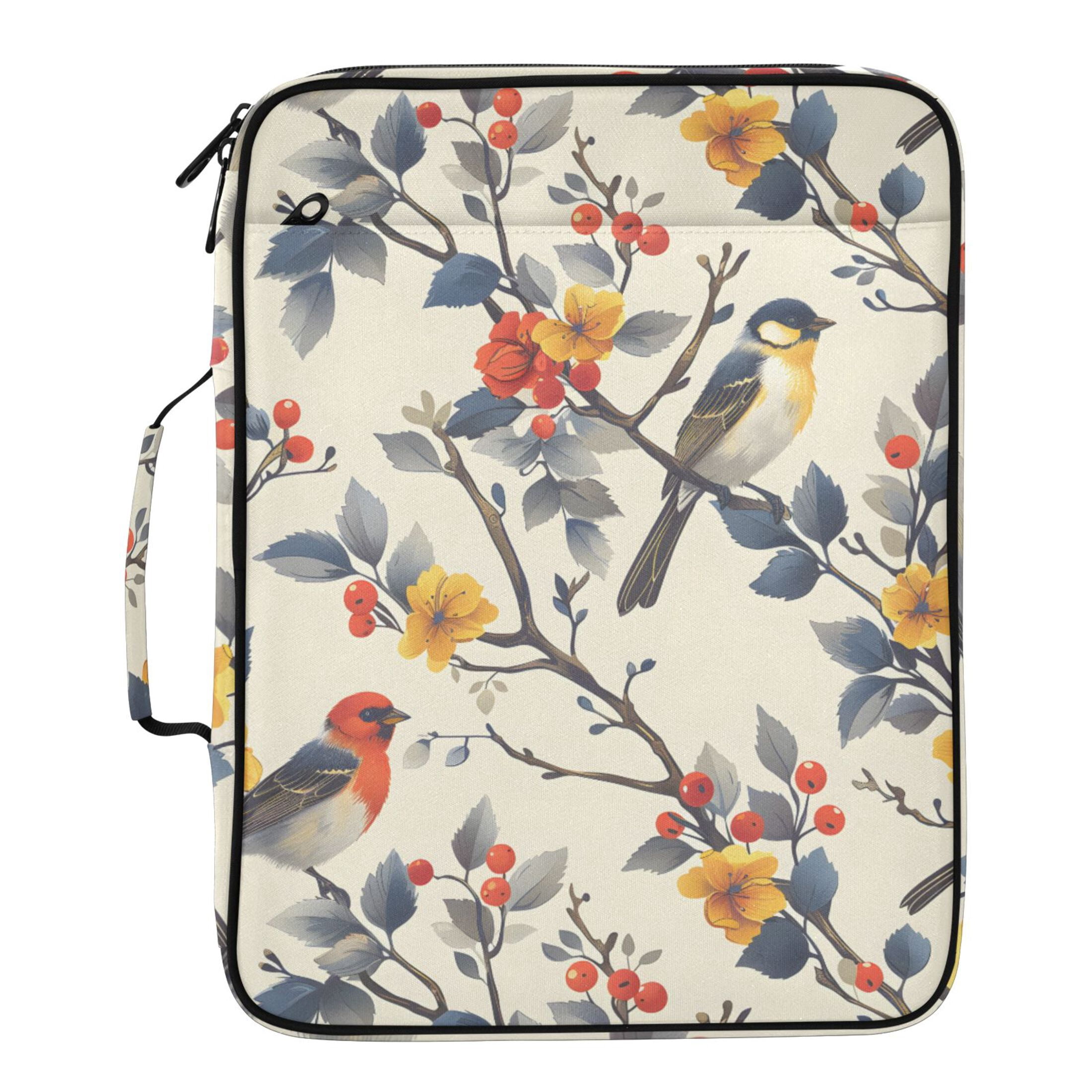 ALAZA Birds on Tree Pattern Expanding Accordion File Folder 3 Ring ...