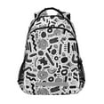 thumbnail image 1 of ALAZA Black Graffiti on White Backpack Elementary School Bag Bookbag Travel Rucksack, 1 of 7