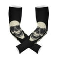 thumbnail image 1 of ALAZA Black Skeleton with Sunglasses UV Sun Protection Arm Sleeves UPF 50+ Compression Cooling Sleeve 1 Pair, 1 of 7