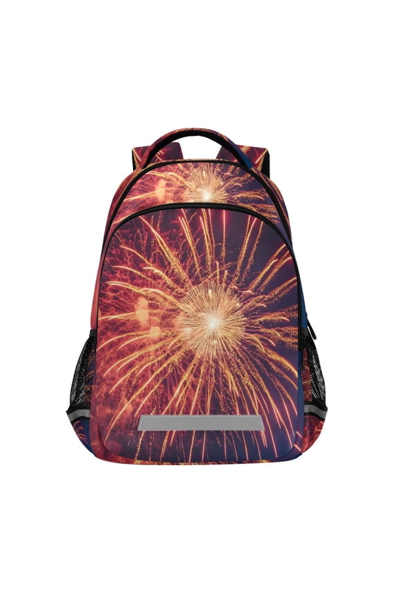 Blooming Fireworks Backpack Elementary School Bag Bookbag Travel Rucksack