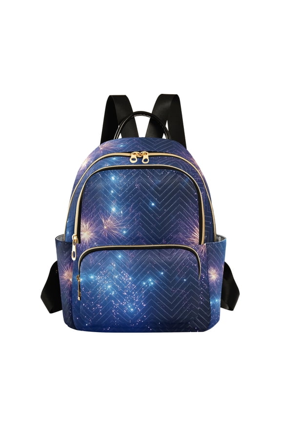 Blooming Fireworks Womens Travel Laptop Backpack Large Daypack Ladies Shoulder Bags M