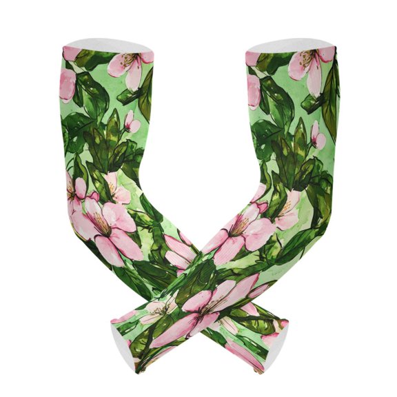 ALAZA Blossom Flower UV Sun Protection Arm Sleeves UPF 50+ Compression Cooling Sleeve 1 Pair