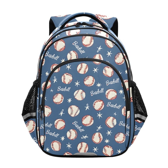 ALAZA Blue Baseballs Stars School Backpack Elementary Bag Bookbag Travel Rucksack