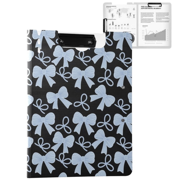 ALAZA Blue Bows A4 Foldable Clipboard 360 Degree Folder Binder