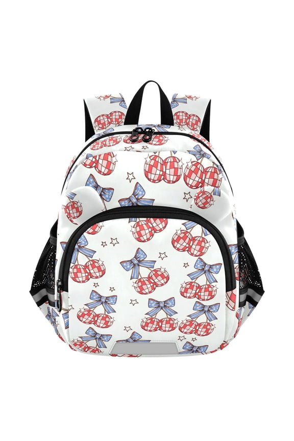 Blue Bows Disco Balls Mini Backpack School Bookbag Age 3-7 Small