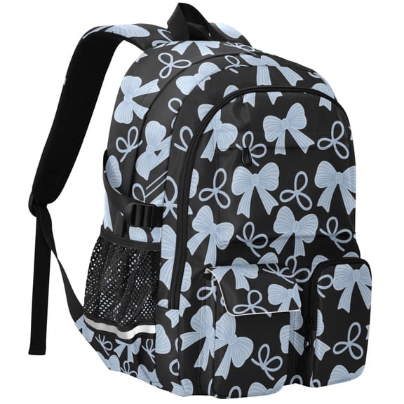 ALAZA Blue Bows Print Student Backpack School Bookbag Large Laptop Daypack Travel Bag