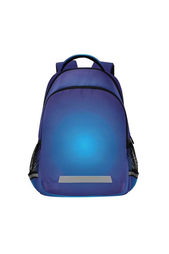 Blue Circle Gradient Backpack Elementary School Bag Bookbag Travel Rucksack