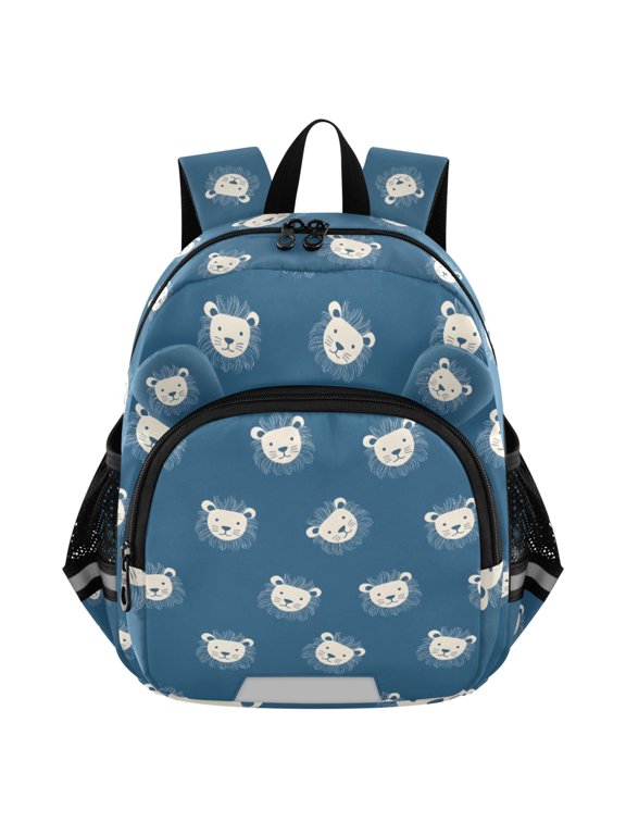 Blue Cute Lion Mini Backpack School Bookbag Age 3-7 Small