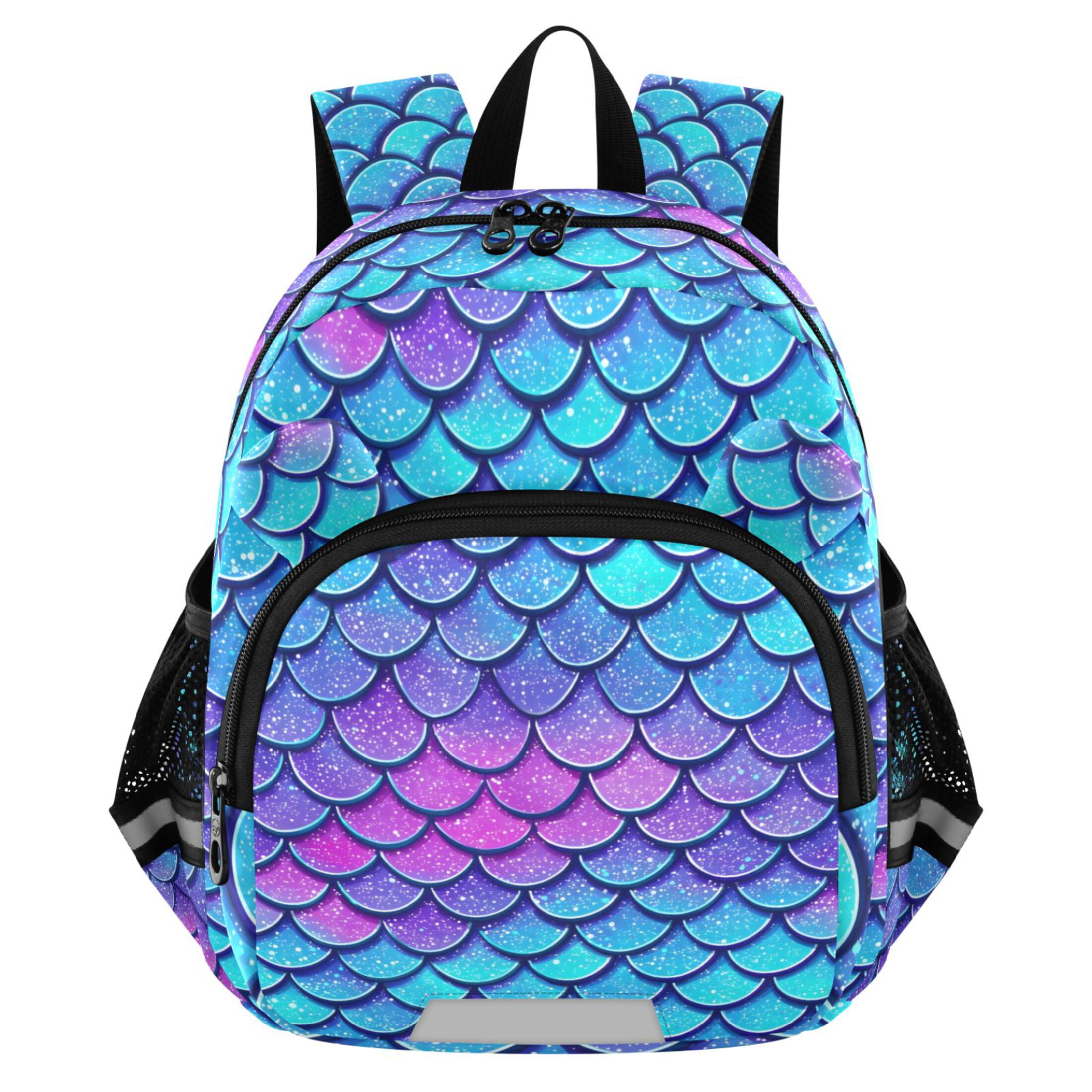 ALAZA Blue Dragon Scales Mini Backpack School Bookbag Age 3-7 Small ...