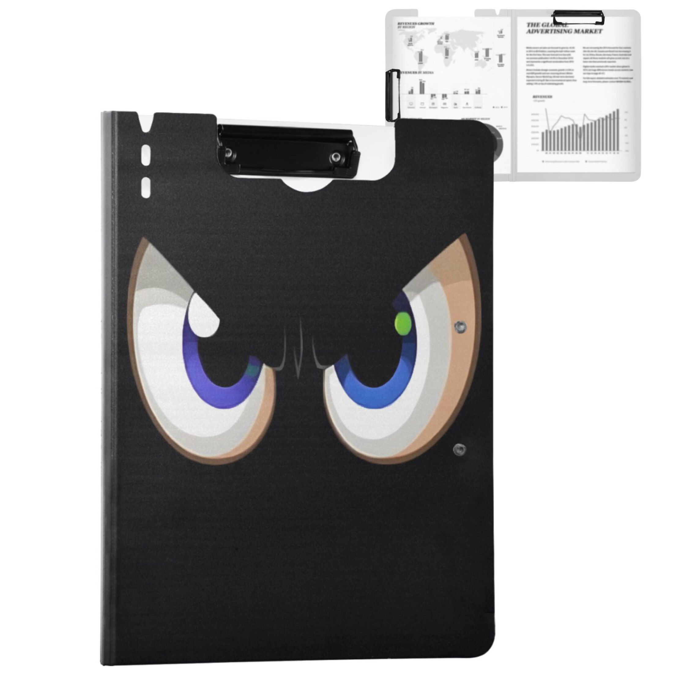 ALAZA Blue Evil Eyes A4 Foldable Clipboard 360 Degree Folder Binder ...